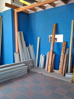 Wooden planks and tongue and groove planks, used