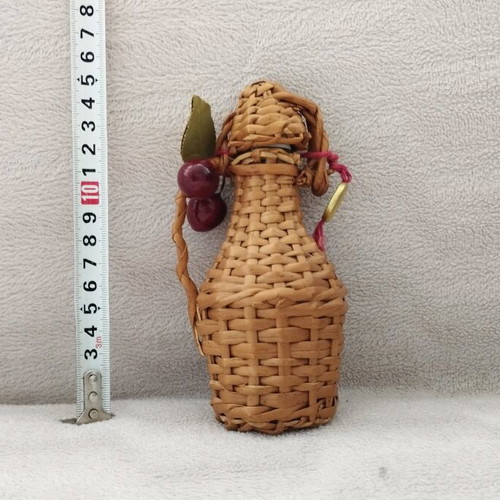 Small Glass Wicker Demijohn Like New