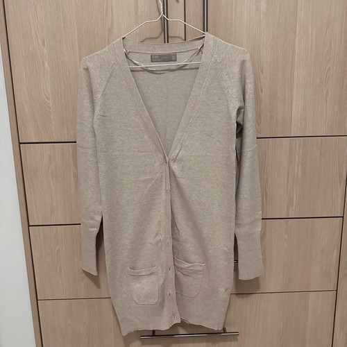 Zara spring cardigan medium used, beige long