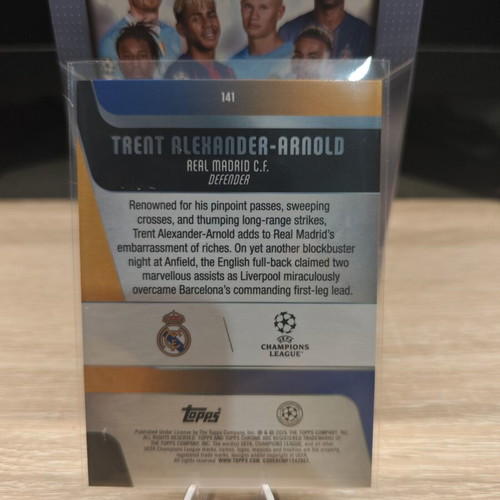 Topps Chrome UCC Trent Alexander Arnold Ray Wave card like new