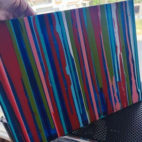 Striped original painting 30x40 on canvas new
