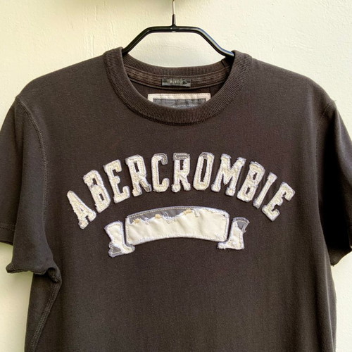 Abercrombie & Fitch Men's Muscle Fit T-shirt used, brown, size S