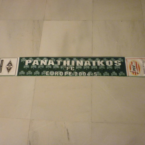 Collectible Panathinaikos double-sided scarf 2004-2005 used
