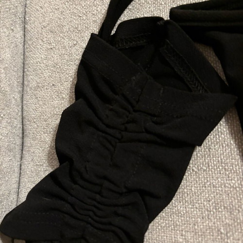 Black crop top with off-shoulder, size small, like new