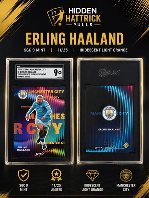 2024-25 DAKA Manchester City Erling Haaland Top Audience Ιριδίζουσα Φωτεινή Πορτοκαλί Κάρτα μεταχειρισμένη