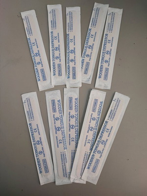 Wooden tongue depressors set of 10 new