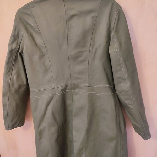 Women's leather jacket large, like new, green