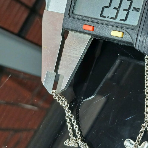 Silver cross with chain used, 925 chain, 950 cross