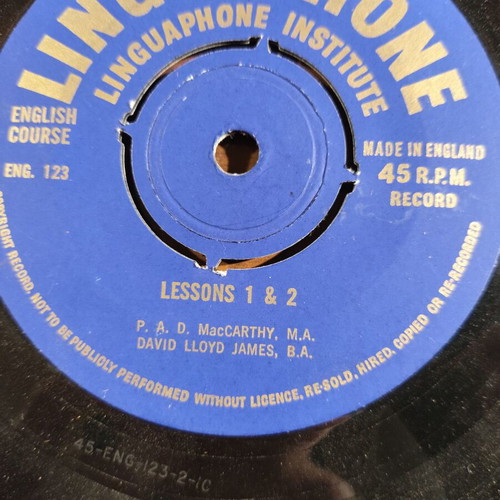Linguaphone English Course used 45 RPM educational vinyl 1960s