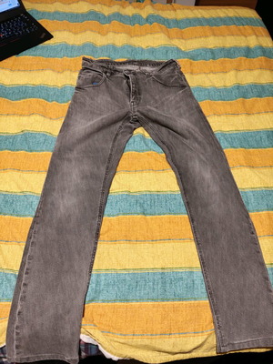 Adidas original denim black jeans used, size Small, slim fit