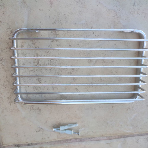 Wall-mounted soap dish metal used with mounting screws