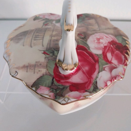 Trimar heart-shaped porcelain fondue pot