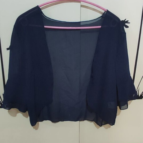 Bolero chiffon summer dark blue new, size S/M