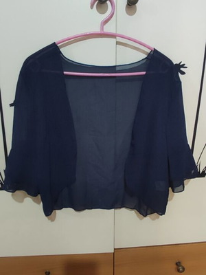 Bolero chiffon summer dark blue new, size S/M