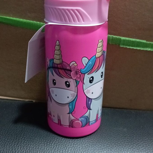 Metallic Gim Unicorn Water Bottle 500ml new