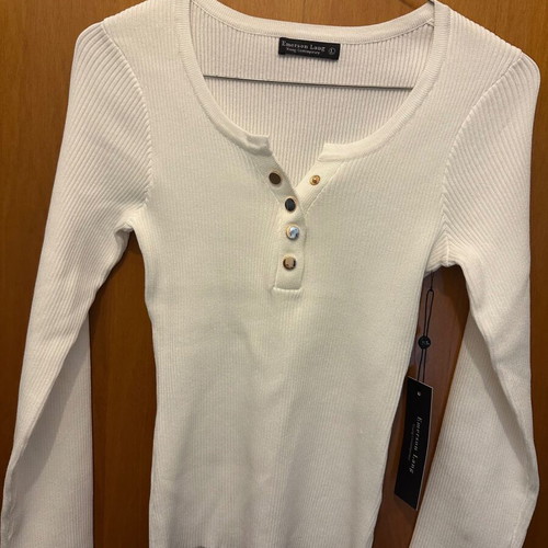 Emerson Lang Women's White Blouse L New
