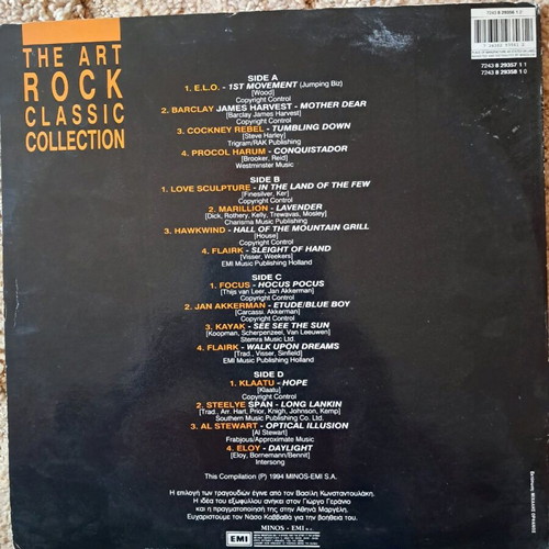 Rock music collection used, double vinyl with torn cover