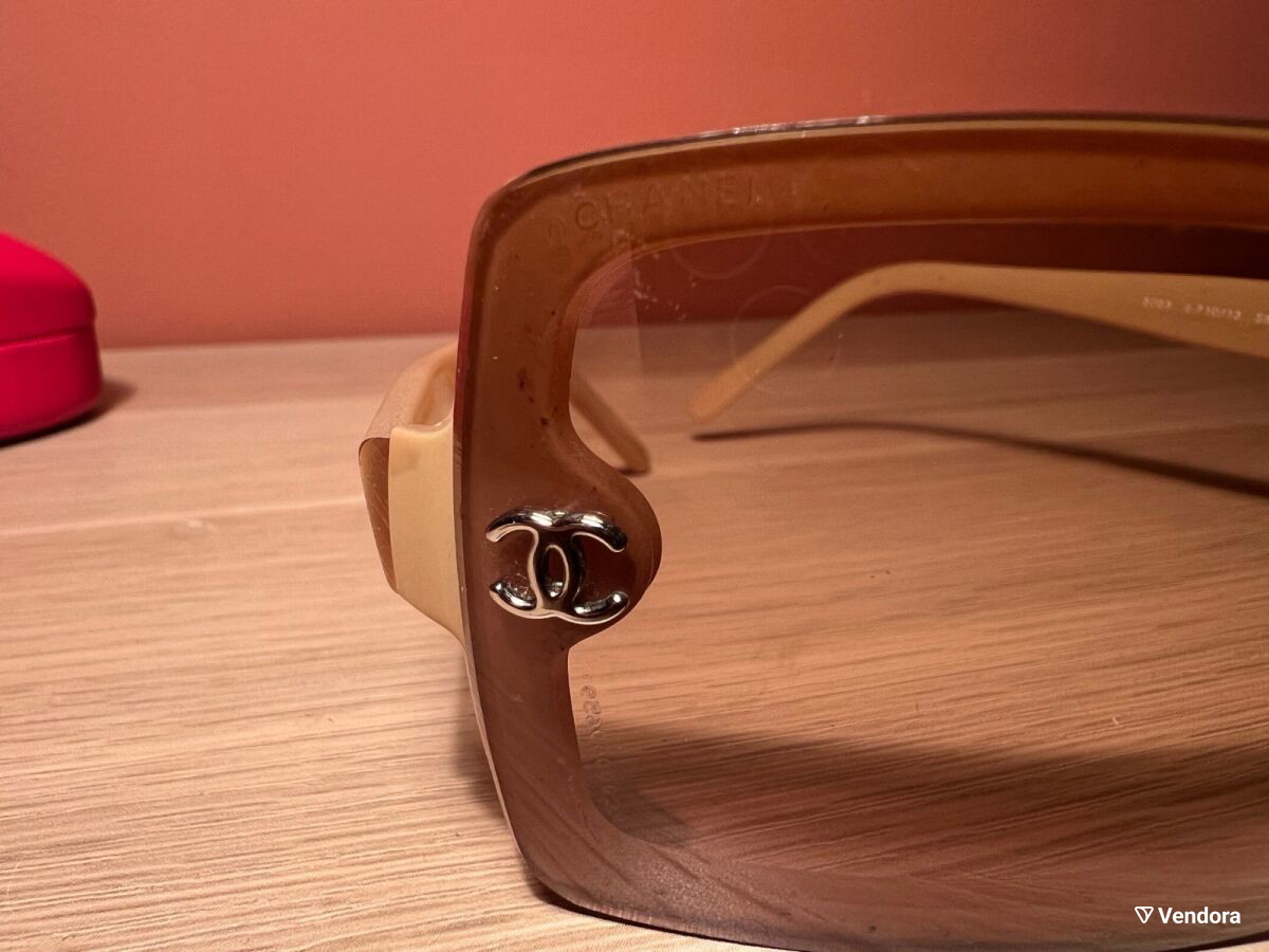Vintage Y2K Chanel 5065 Brown/Gold Oversized CC Logo Sunglasses Italy coco chanel sunglasses women used brown round big y2k  main image 3