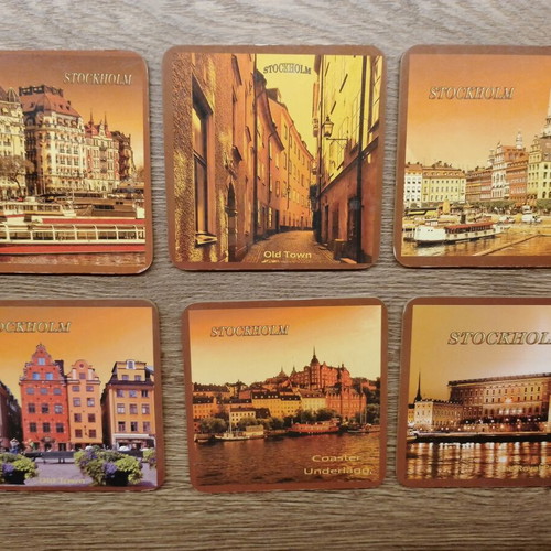 Coaster set of 6 from Stockholm Sweden like new