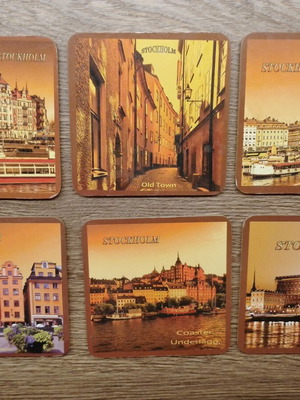 Coaster set of 6 from Stockholm Sweden like new