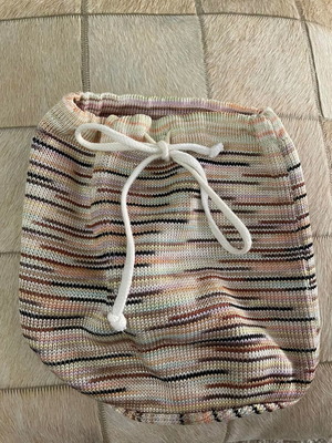 Missoni Knitted Bucket Bag with Drawstring like new, multicolor