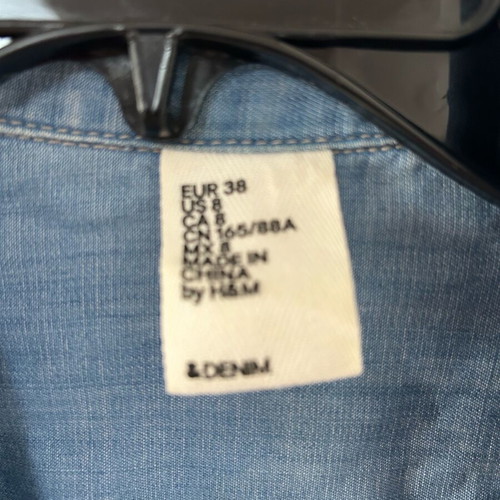 Denim long shirt H&M like new, size M