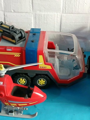 Playmobil πυροσβεστική μεταχειρισμένη, πακέτο όλα μαζί με ήχο και φως