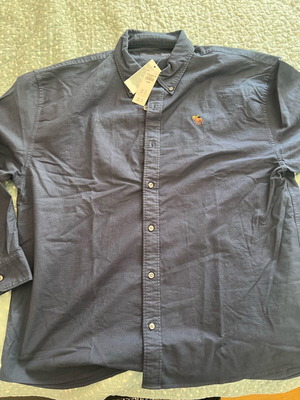 Signature Icon Oxford πουκάμισο Abercrombie & Fitch καινούργιο, μπλε, μέγεθος XL