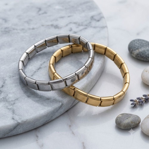 Nomination elastic steel bracelets new, gold and silver