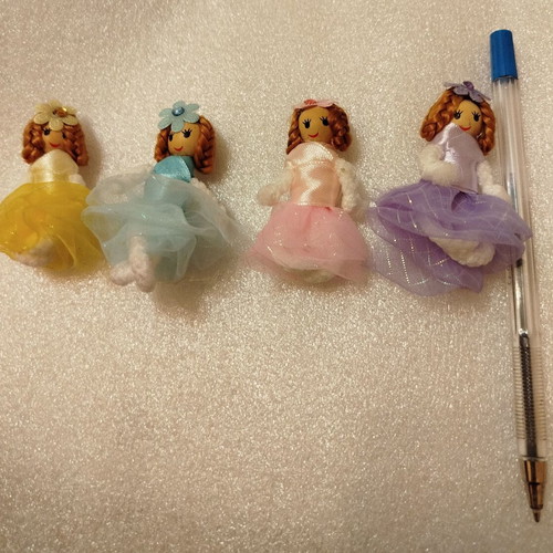Mini handmade dolls new, set of 4 pieces