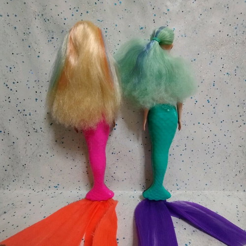 Barbie Colour Reveal Mermaids used, two with defects
