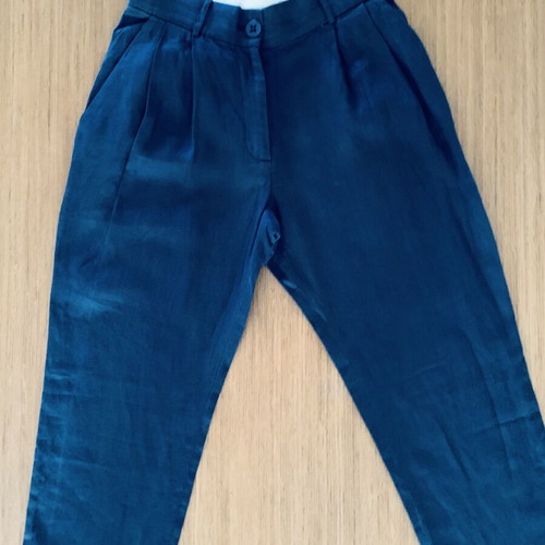 Linen high-waist pants The Line Project like new, blue, XS