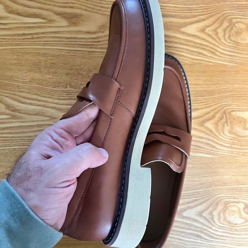 Zara brown moccasins size 45 like new