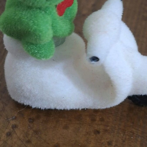 Vintage 90s plush frog with Vespa miniature used, decorative with box