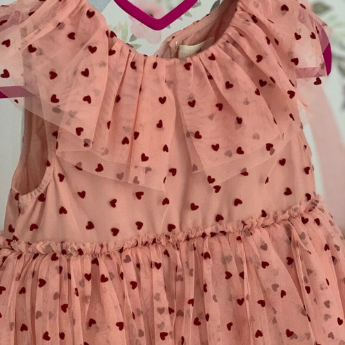 Konges Slojd children's dress like new, red and pink, 98 cm, 3 years