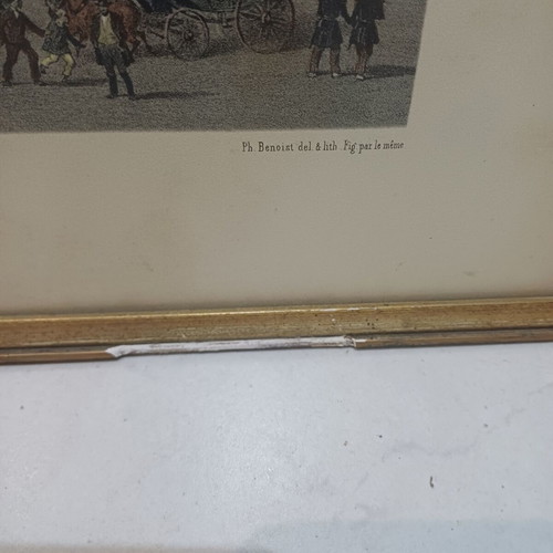 Lithograph Arc de Triomphe used, 19th century, Philippe Benoist