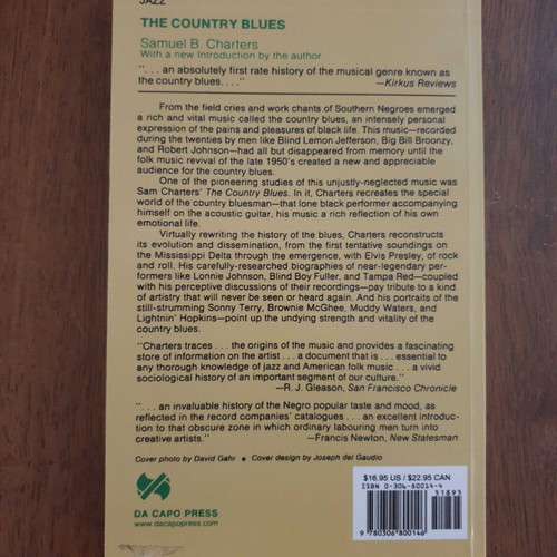 The Country Blues by Samuel Charters like new, English