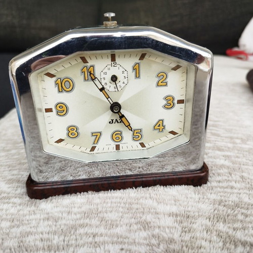 Art Deco JAZ Horlogére Paris 1936 Table Alarm Clock like new