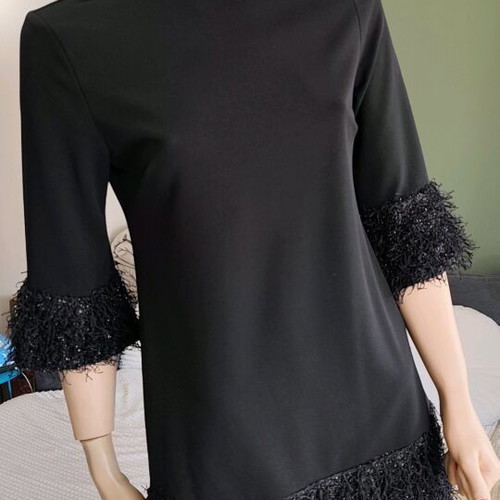 On Line evening mini dress like new, size M, black