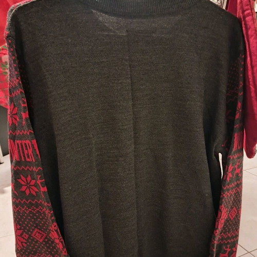 Tezenis men's sweater new with Christmas motif gray XL XXL