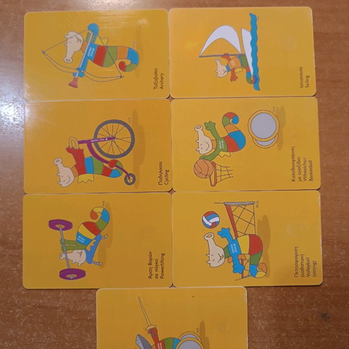 Set of 7 phone cards Paralympic Games 9/04 like new