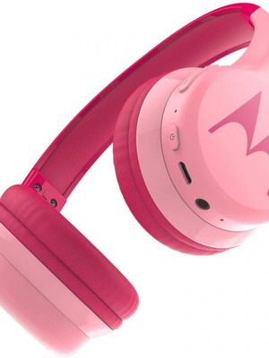 Motorola SQUADS 300 Pink Ενσύρματα / Ασύρματα Bluetooth on ear παιδικά ακουστικά Hands Free με splitter