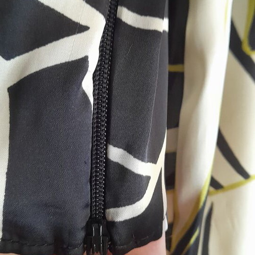 Zara satin wrap shirt with leaf pattern, size L