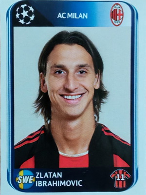 Zlatan Ibrahimovic UEFA Champions League 2010-2011 album sticker like new