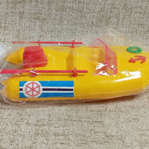 Zodiac Apergis Greek speedboat inflatable toy new green plastic