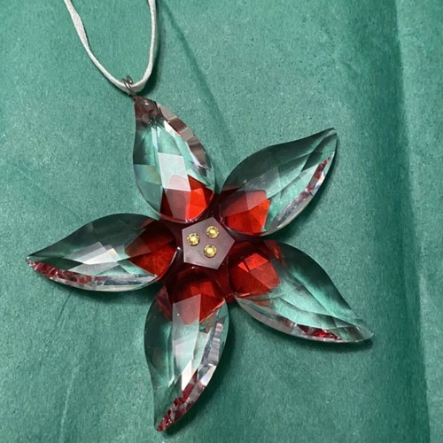 Swarovski Poinsettia Christmas pendant new, with box and certificate