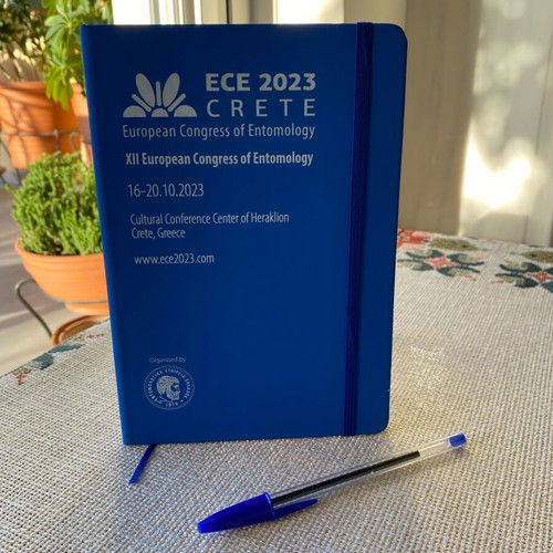 Organizer from Entomology Congress 2023 Heraklion like new with Bic pen