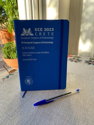 Organizer from Entomology Congress 2023 Heraklion like new with Bic pen