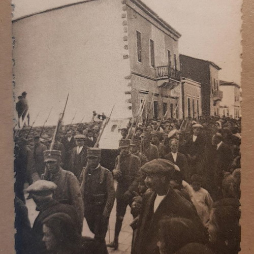 Προπολεμική καρτ ποστάλ Άνδρος Εορτή Θεοσκέπστης καινούργια