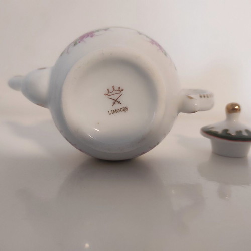 Miniature porcelain teapot Limoges like new